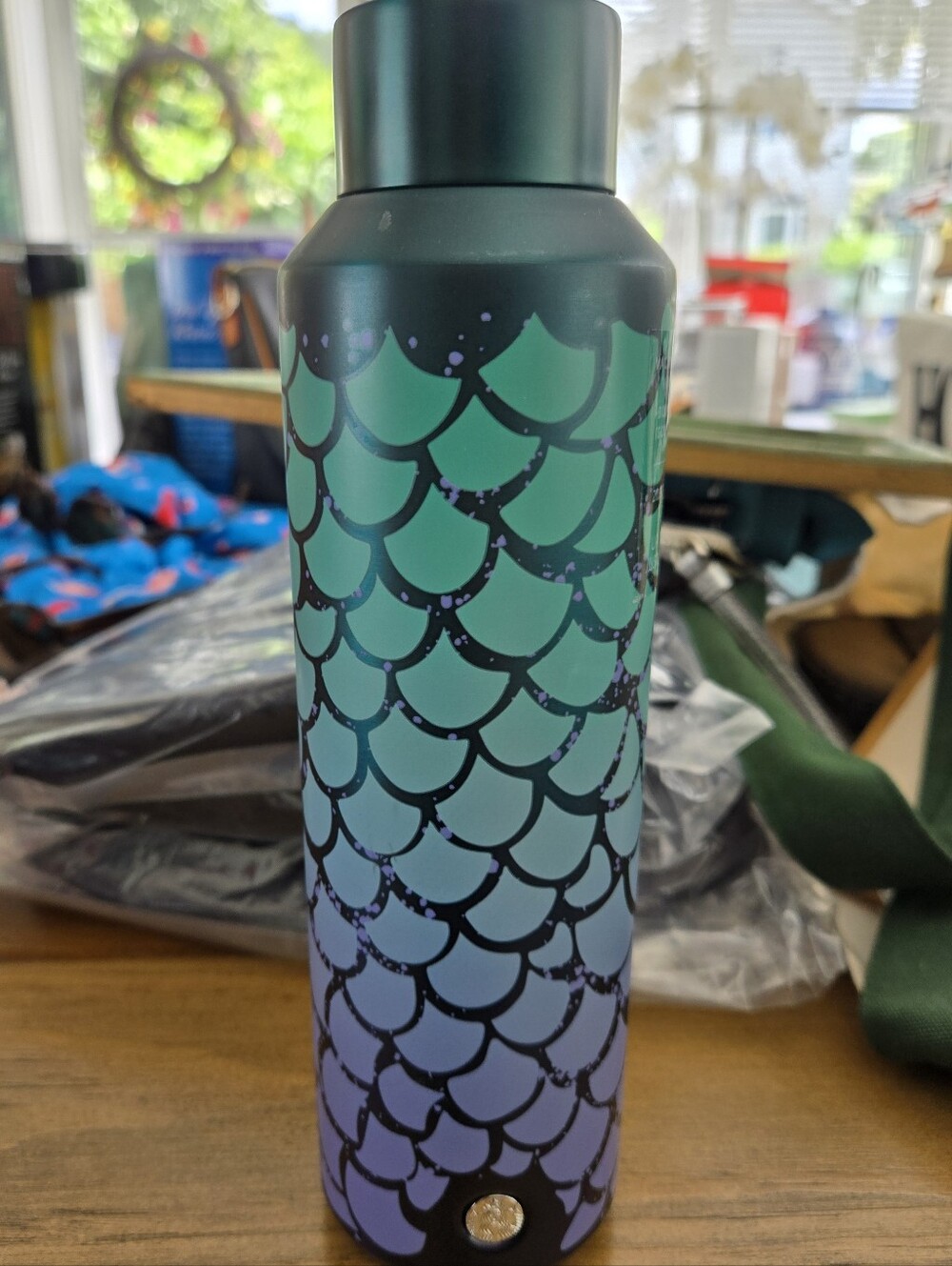 NWT 2022 Starbucks Purple Green Mermaid Siren 20oz Vacuum Insulated Water Bottle